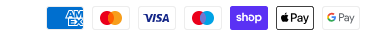 Moyens de paiement acceptés : American Express, Mastercard, Visa, Shop Pay, Apple Pay, Google Pay