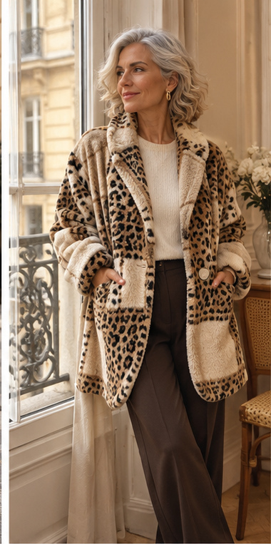 Clémence portée — motif léopard