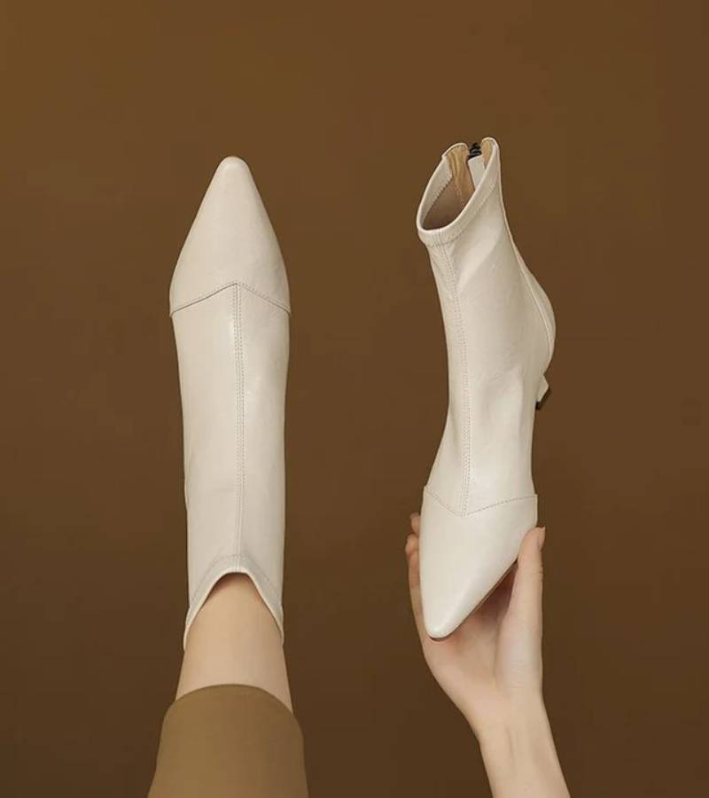 DELACROIX | Bottines en cuir à talon élégant
