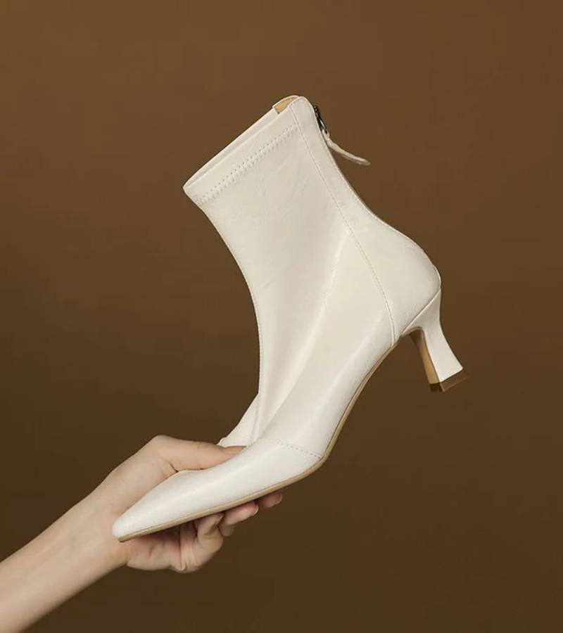 DELACROIX | Bottines en cuir à talon élégant