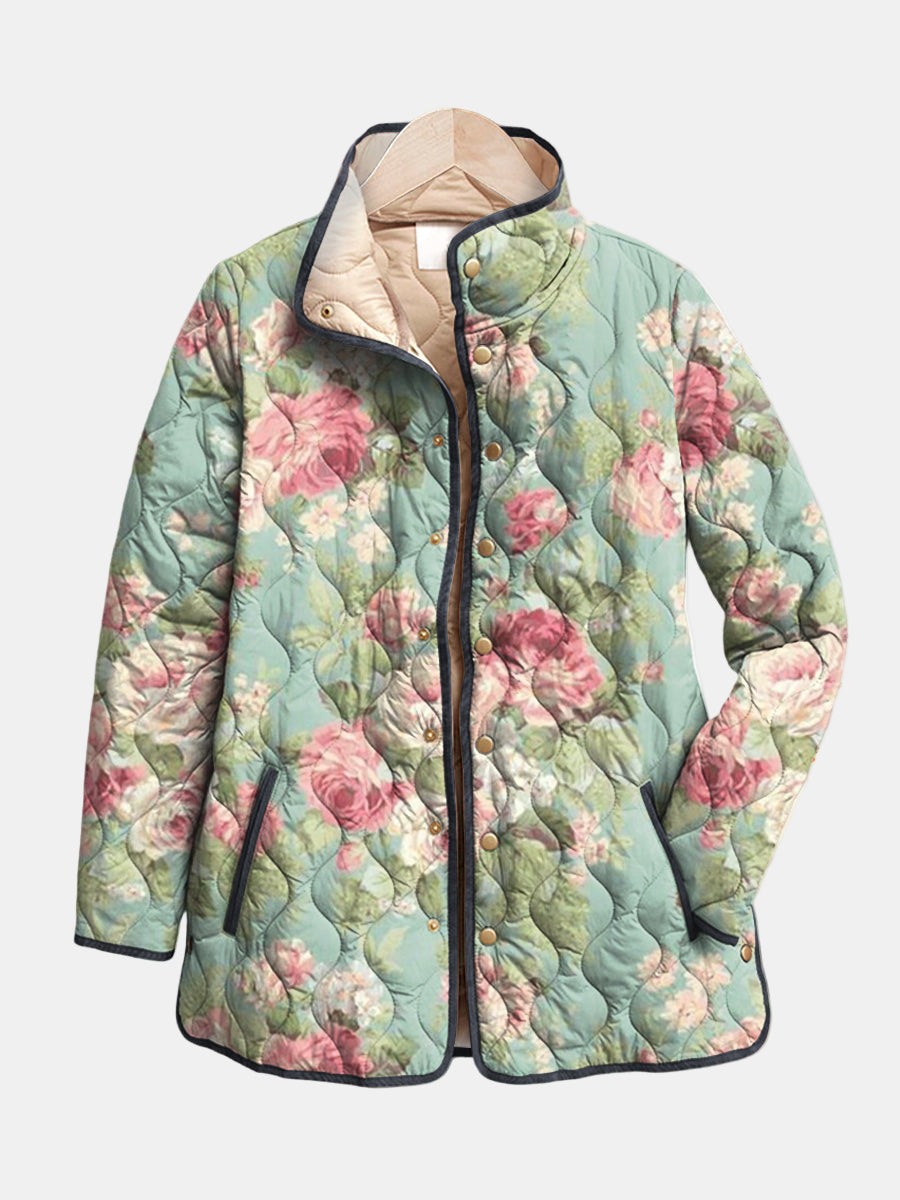 Maélorie Paris | Veste Matelassée Roses Anciennes Claire