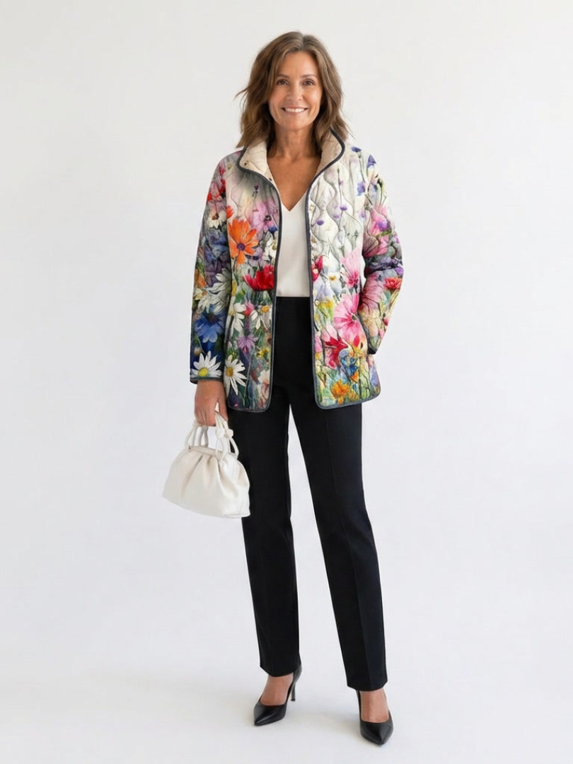 Maélorie Paris | Veste Matelassée Fleurs des Champs Manon