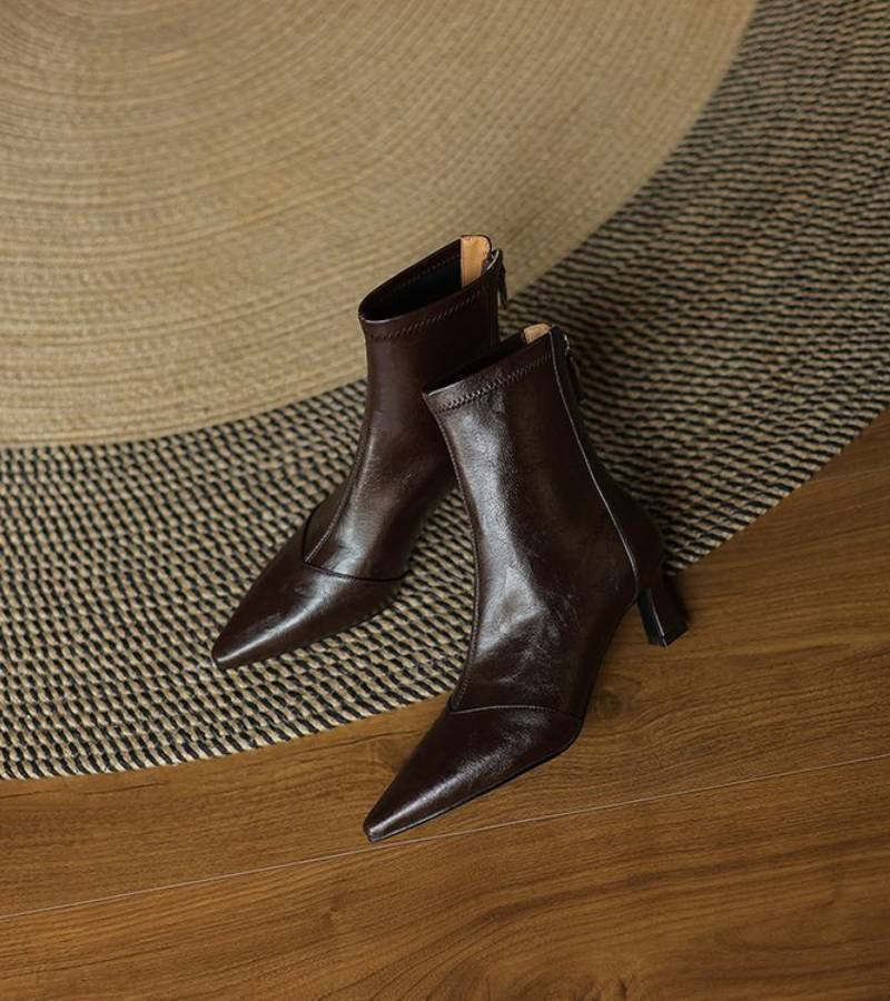 DELACROIX | Bottines en cuir à talon élégant