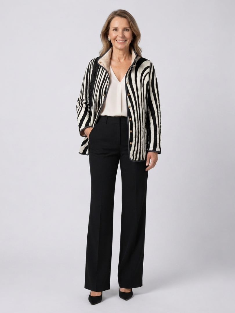 Maélorie Paris | Veste Matelassée Graphique Zébrée Sylvie
