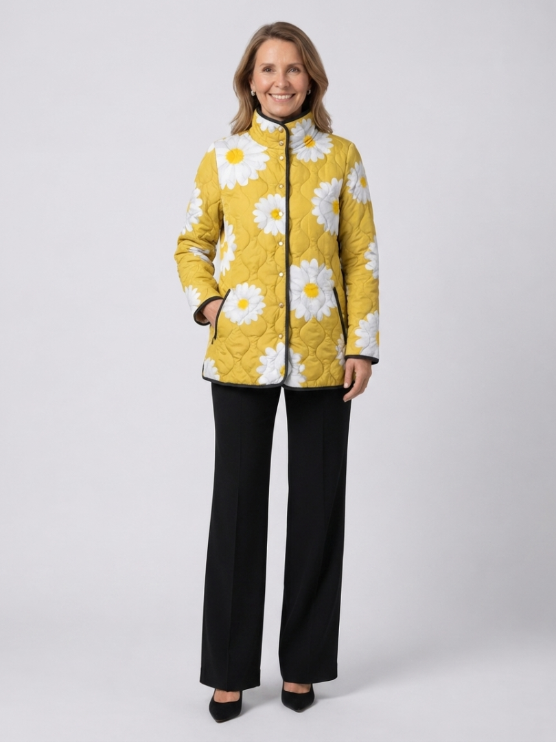 Maélorie Paris | Veste Matelassée aux Marguerites Élise