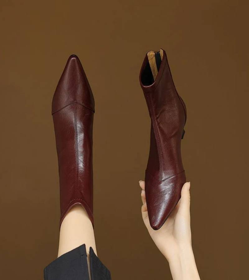 DELACROIX | Bottines en cuir à talon élégant