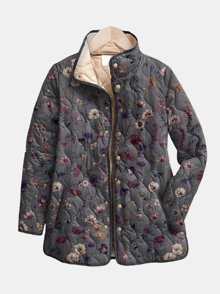 Maélorie Paris | Veste Matelassée Fleurs Séchées Nathalie