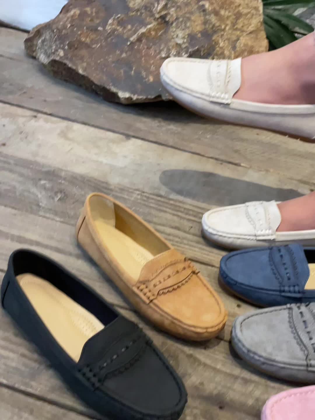 DELACROIX | Mocassins Effet Daim Festonnés Marie
