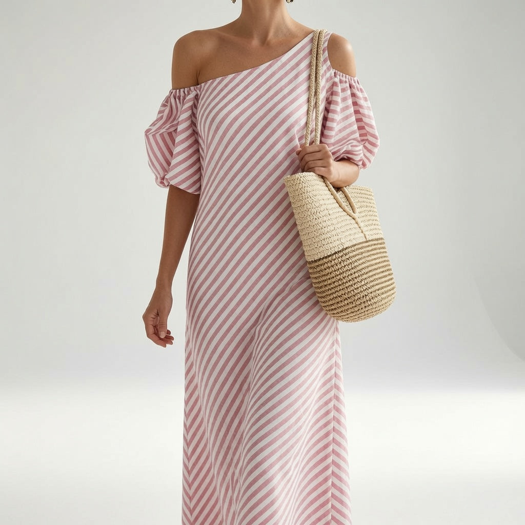 Soléa™ — Robe épaules dénudées élégance estivale