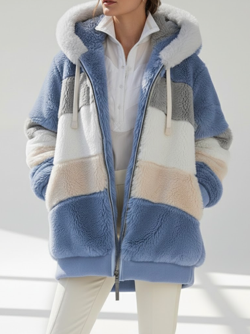 Aléana™ – La veste d’hiver élégante et chaude avec capuche et fermeture éclair