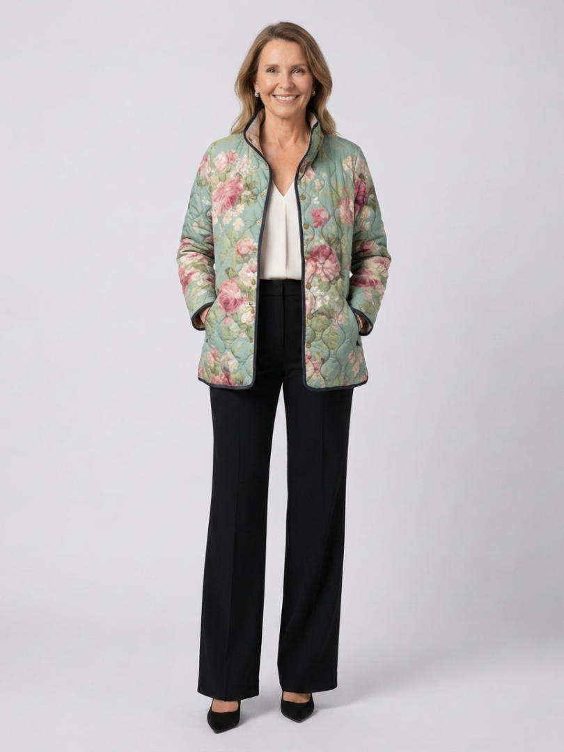 Maélorie Paris | Veste Matelassée Roses Anciennes Claire