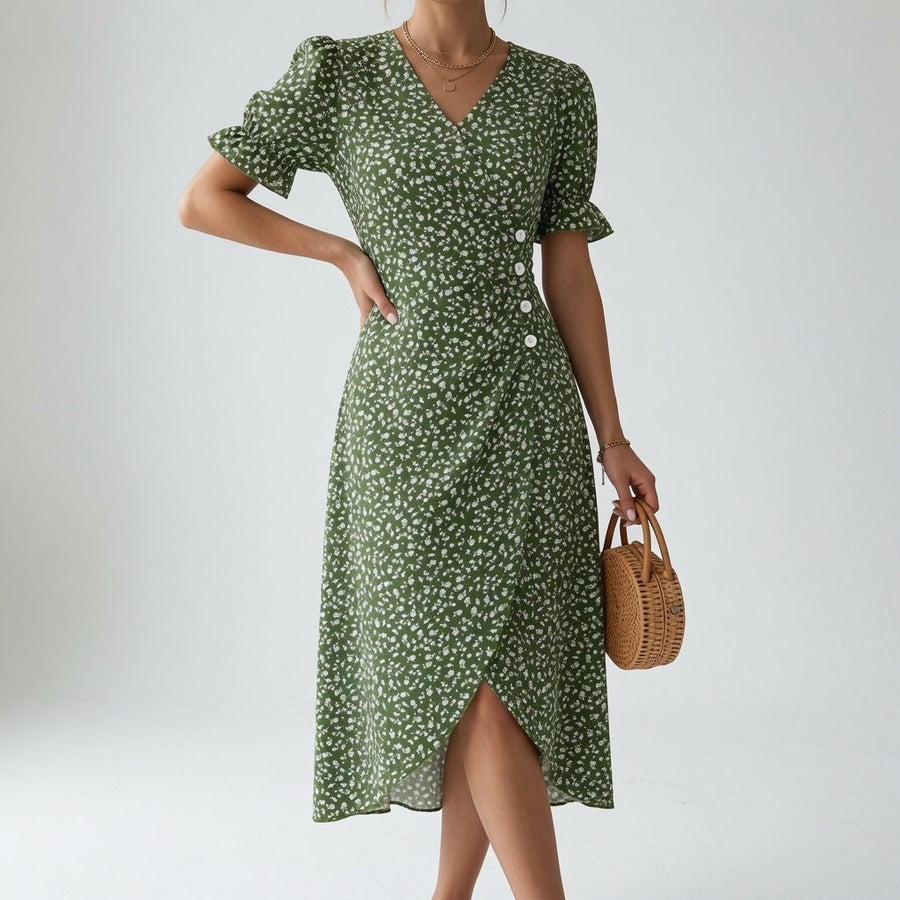 Maësylia™ — Robe portefeuille florale élégance estivale
