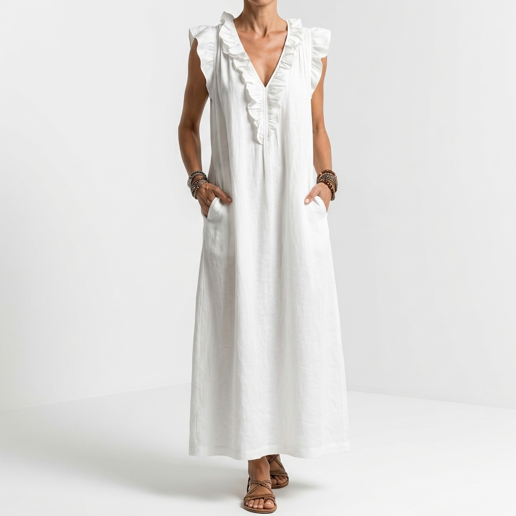 Terrale™ — Robe maxi bohème poches élégance naturelle