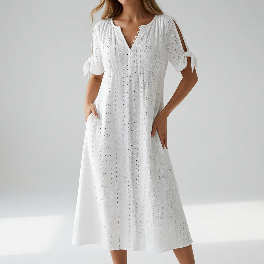 Lorélia™ — Robe bohème brodée élégance estivale