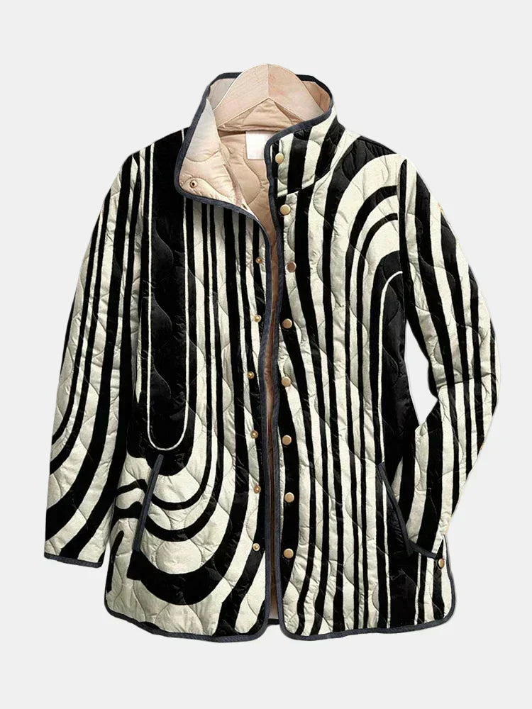 Maélorie Paris | Veste Matelassée Graphique Zébrée Sylvie