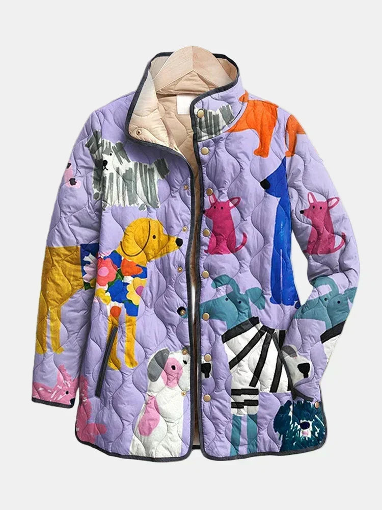 Maélorie Paris | Veste Matelassée Petits Chiens Michèle