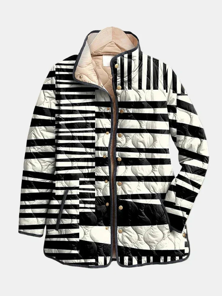 Maélorie Paris | Veste Matelassée Rayures Graphiques Véronique